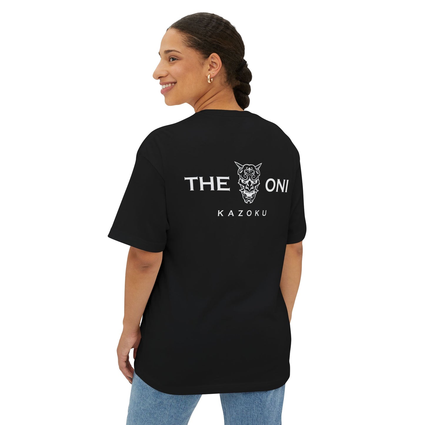 The Oni Kazoku Oversized Boxy Tee - Black