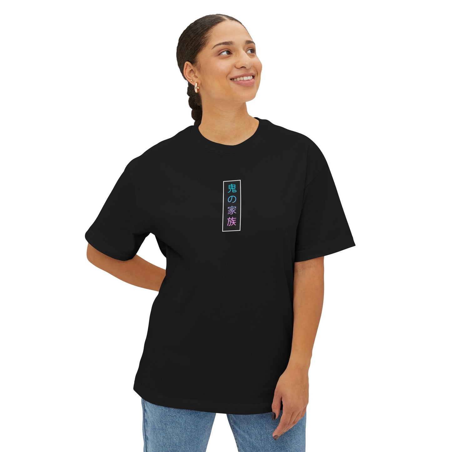 The Oni Kazoku Oversized Boxy Tee - Black