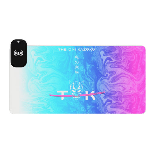 The Oni Kazoku Desk Mat -Wireless Charging